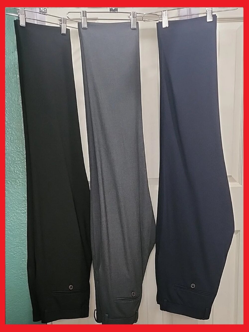 3-pieces Men's Slim Fit Dress Pants 32X29